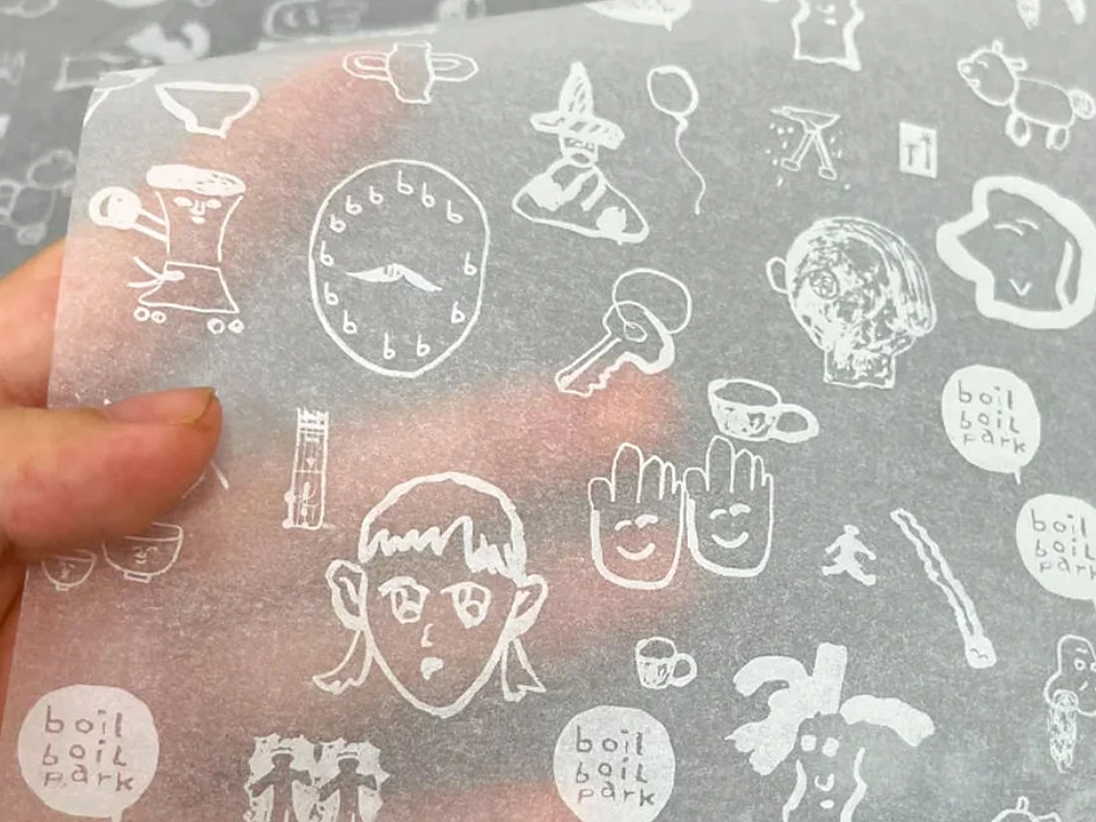 White-Ink Printed Translucent Tissue Paper