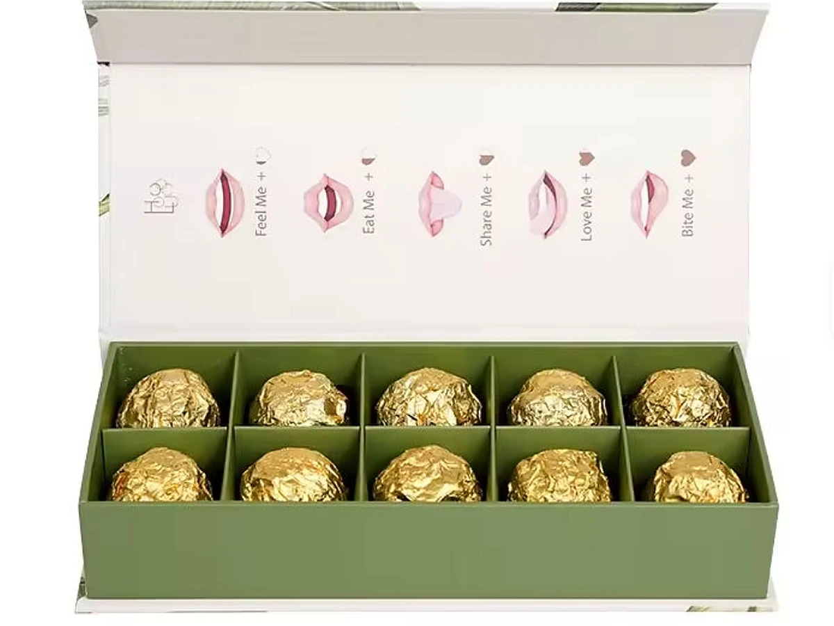 Botanical Magnetic-Close Chocolate Box with Biodegradable Coating