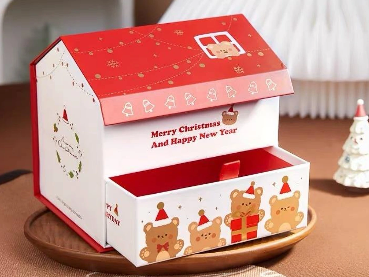 Christmas House-Shaped Drawer Candy Gift Box