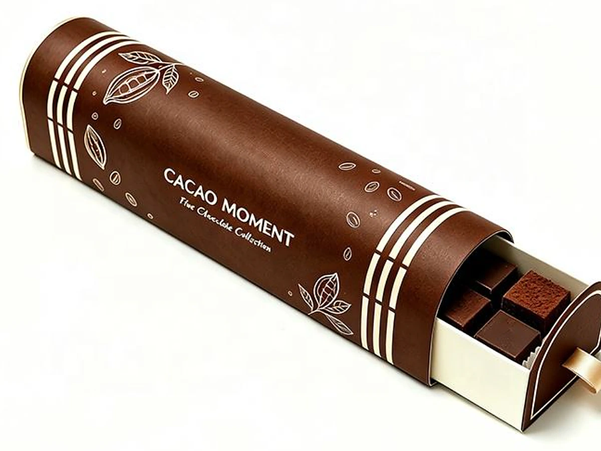 Cylindrical Slide-Out Chocolate and Cookie Tube