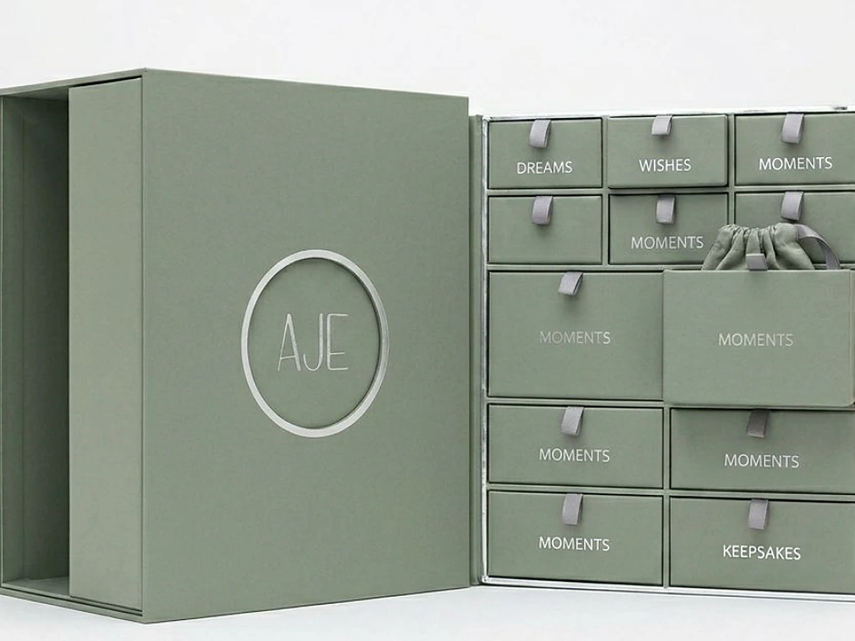 Multi-Drawer Surprise Keepsake Box with Bamboo-Textured Finish