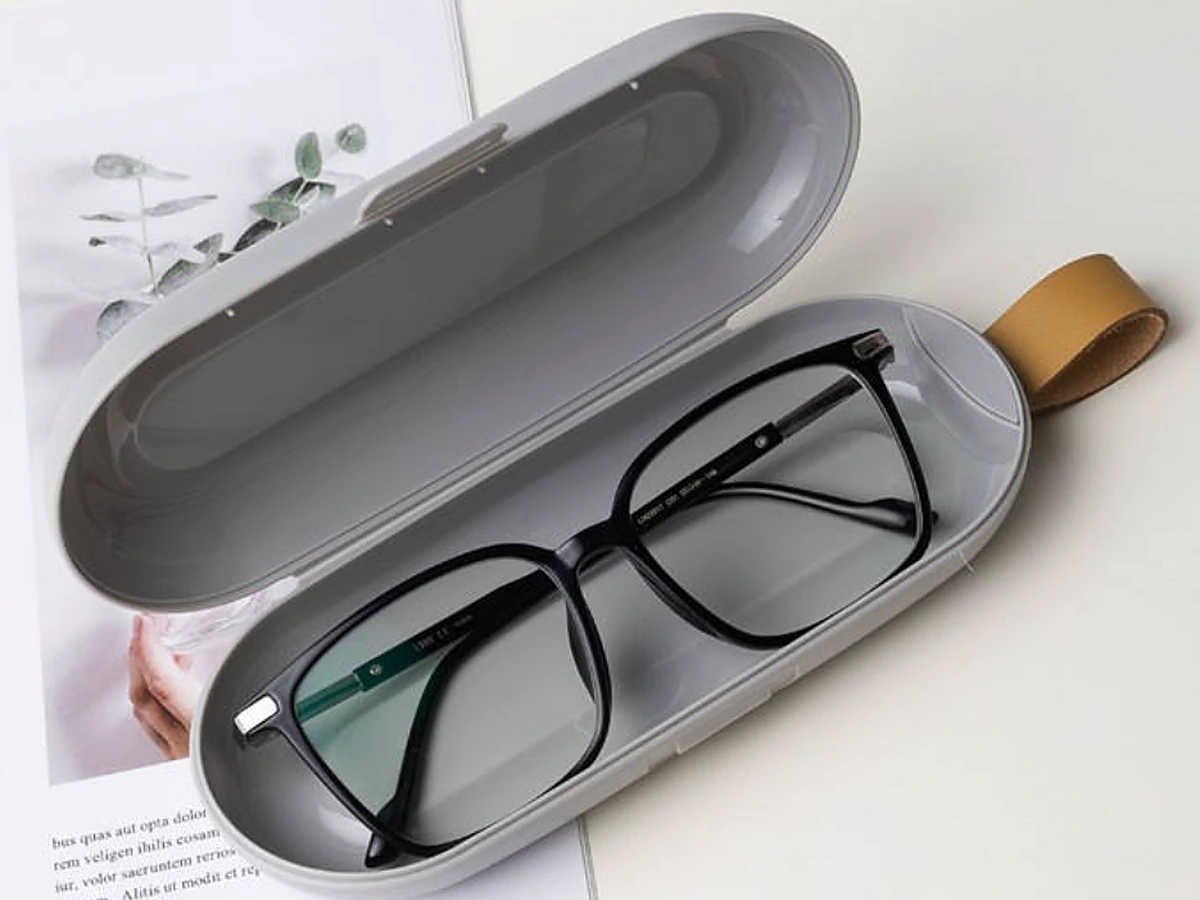 Hard-Shell PP Eyewear Case with Leather Pull Tab