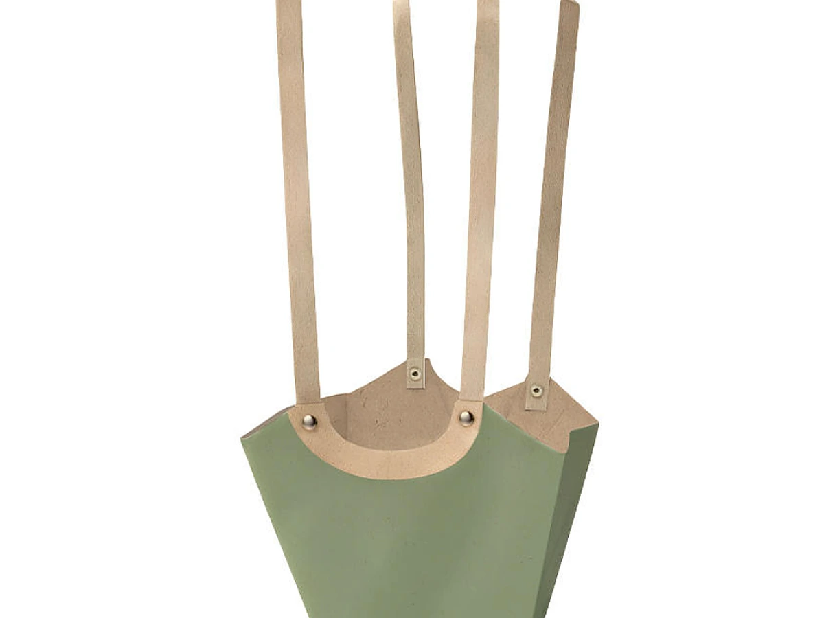 Waterproof Kraft Paper Flower Bouquet Bag with Rivet-Attached Long Handles