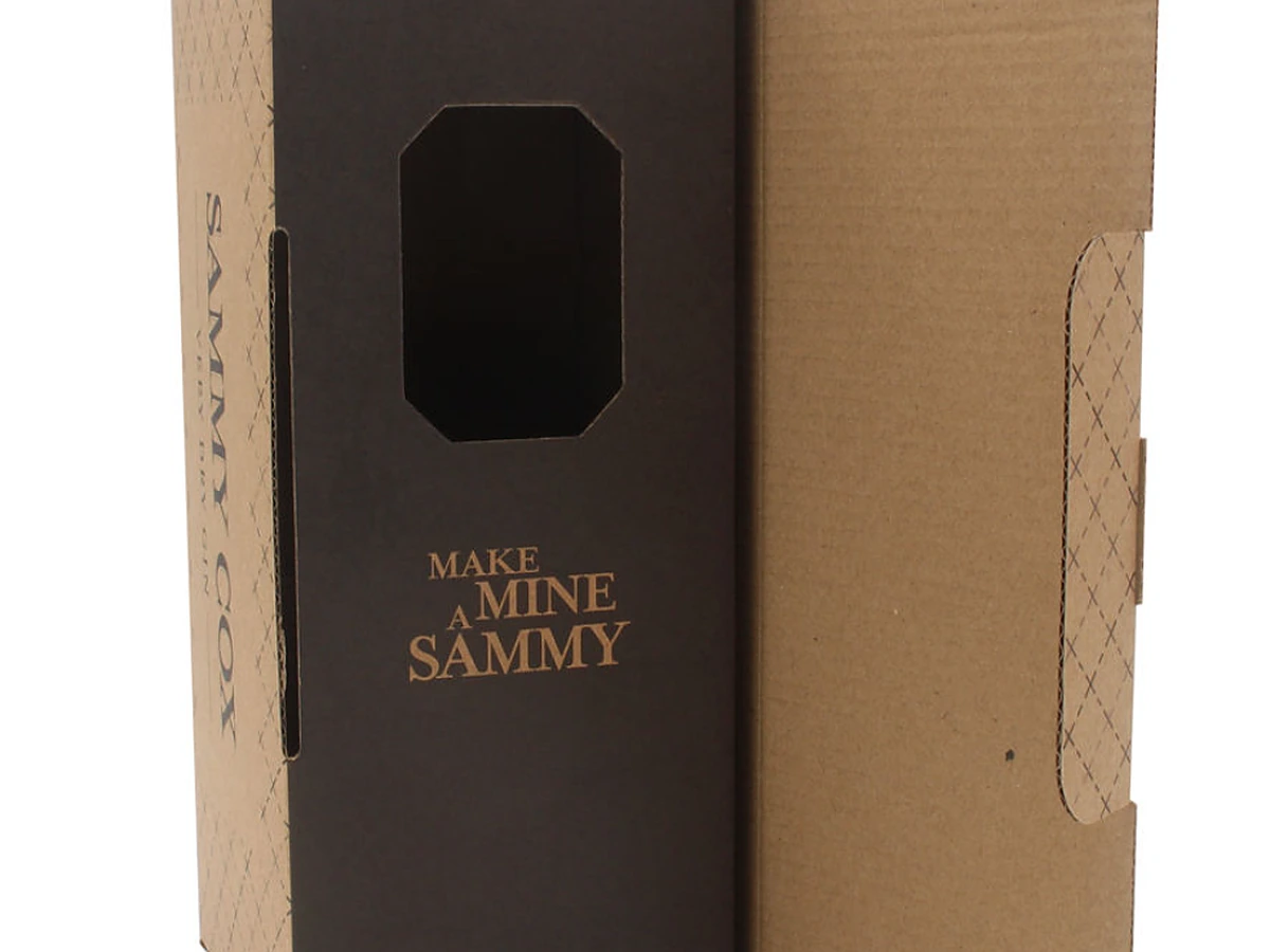 Two-Layer Lid Kraft Wine Box with Bottle Cavity